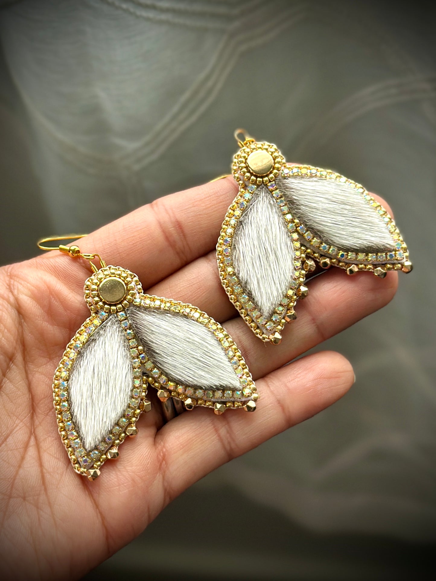 Seal skin earrings