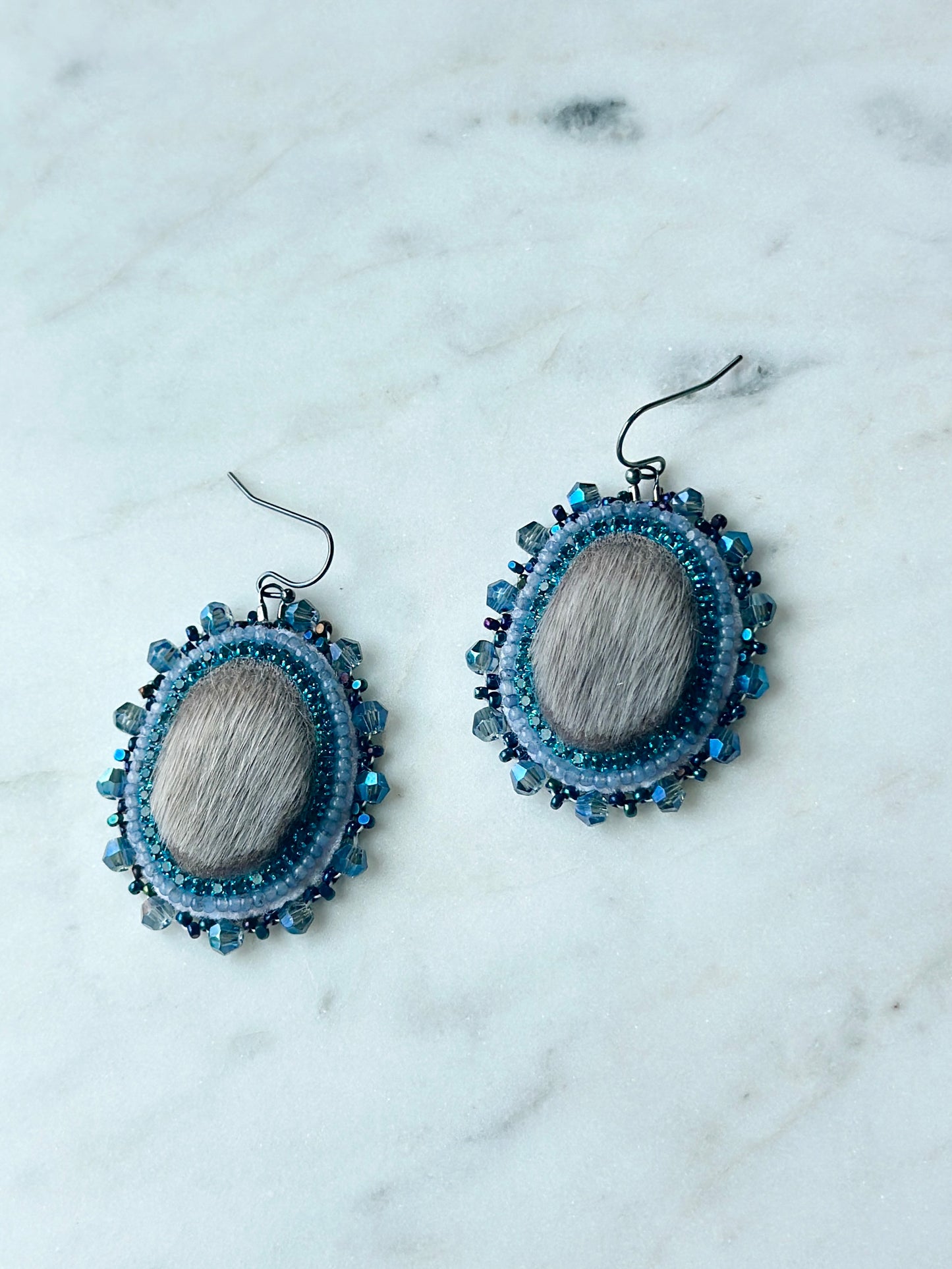 Seal skin earrings