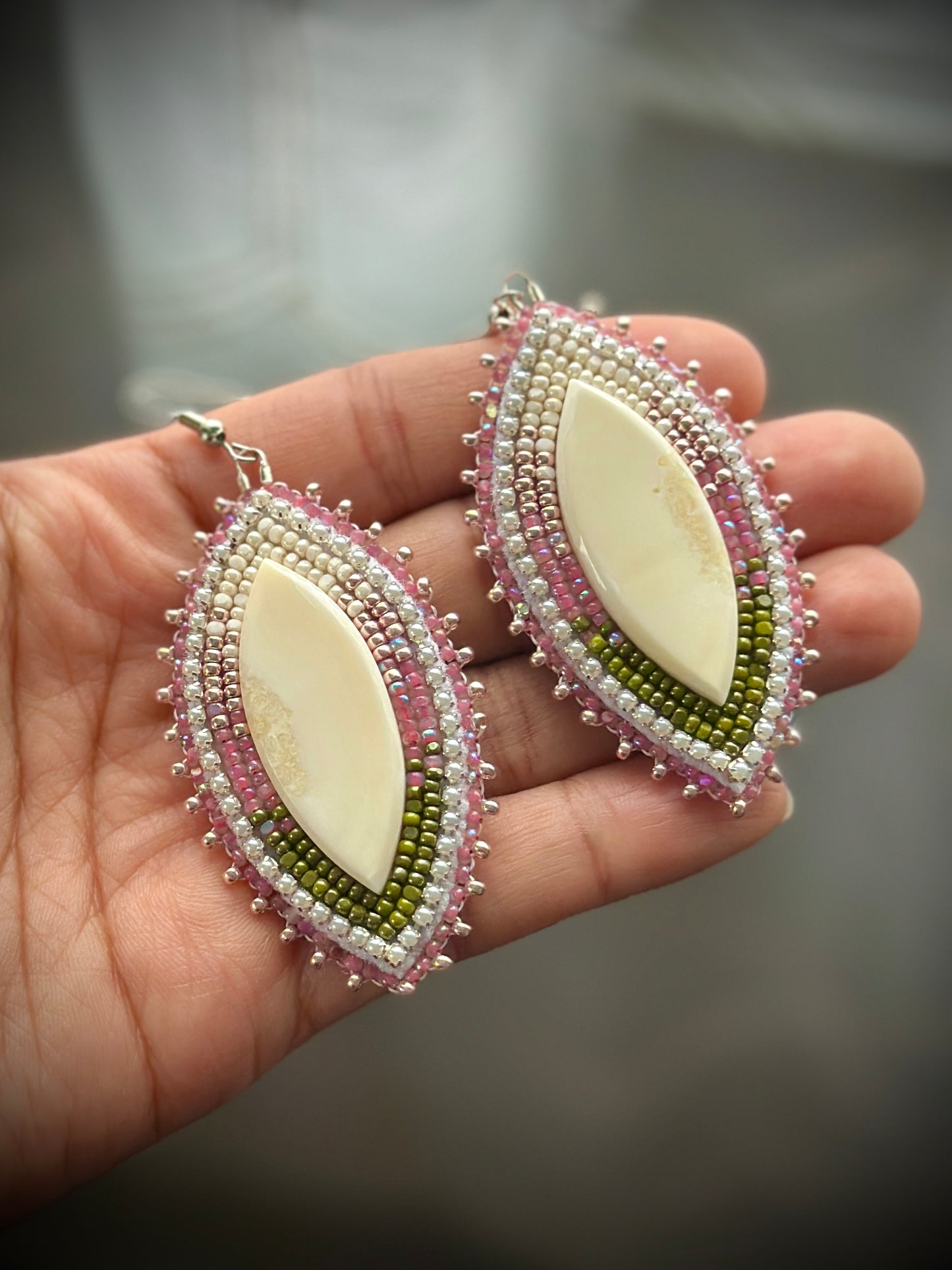 Walrus ivory earrings