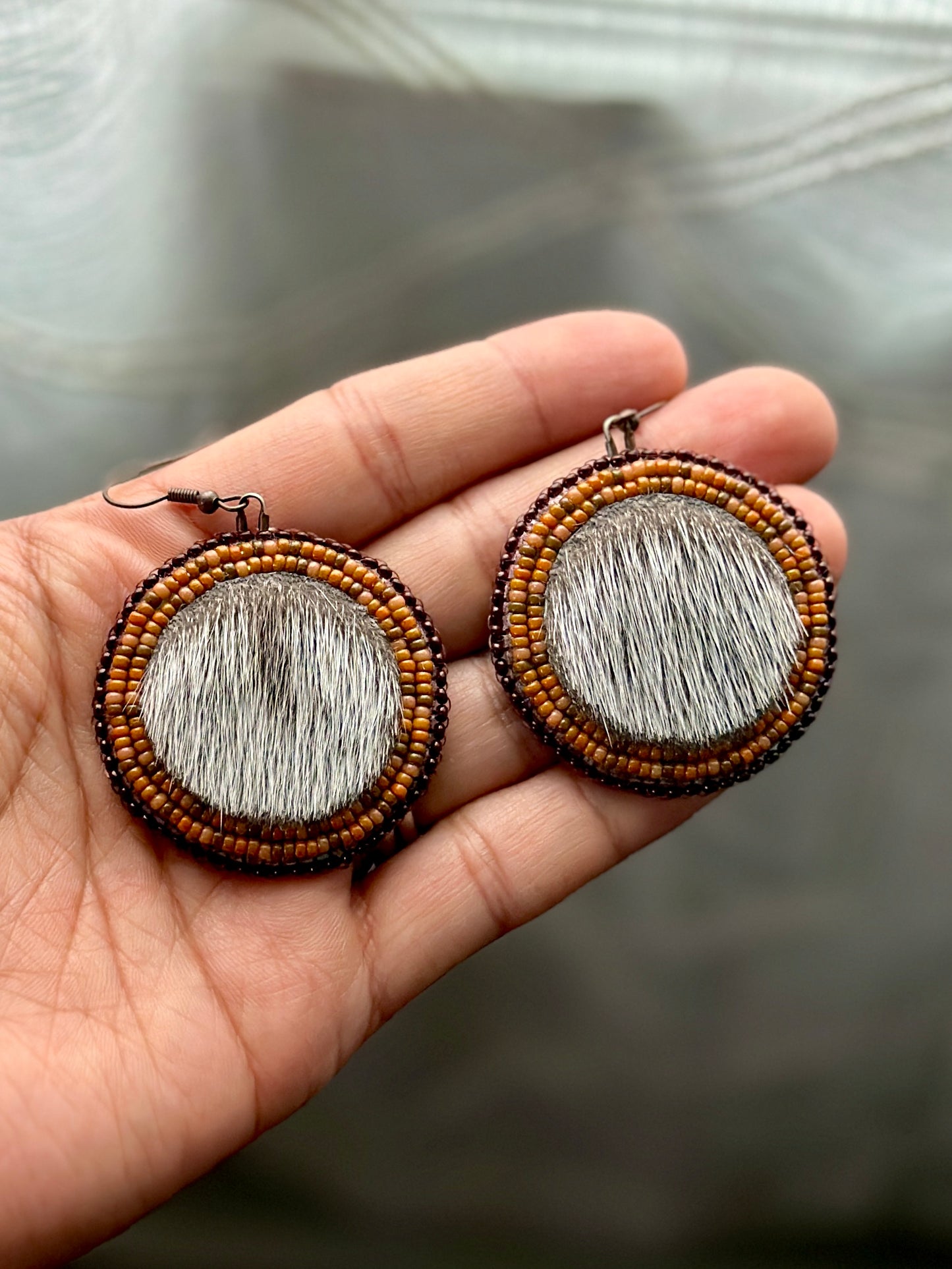 Seal skin earrings