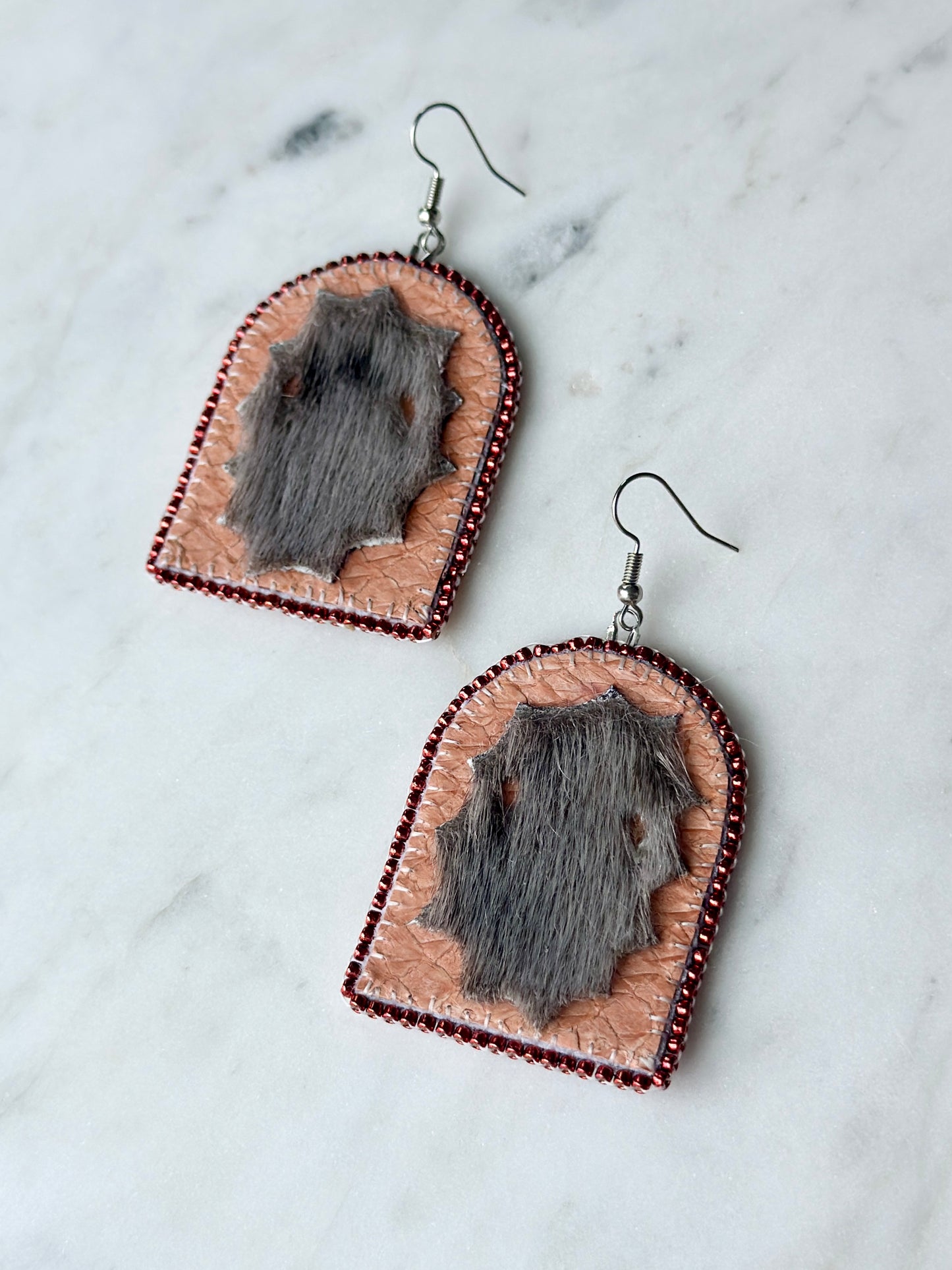Seal skin earrings