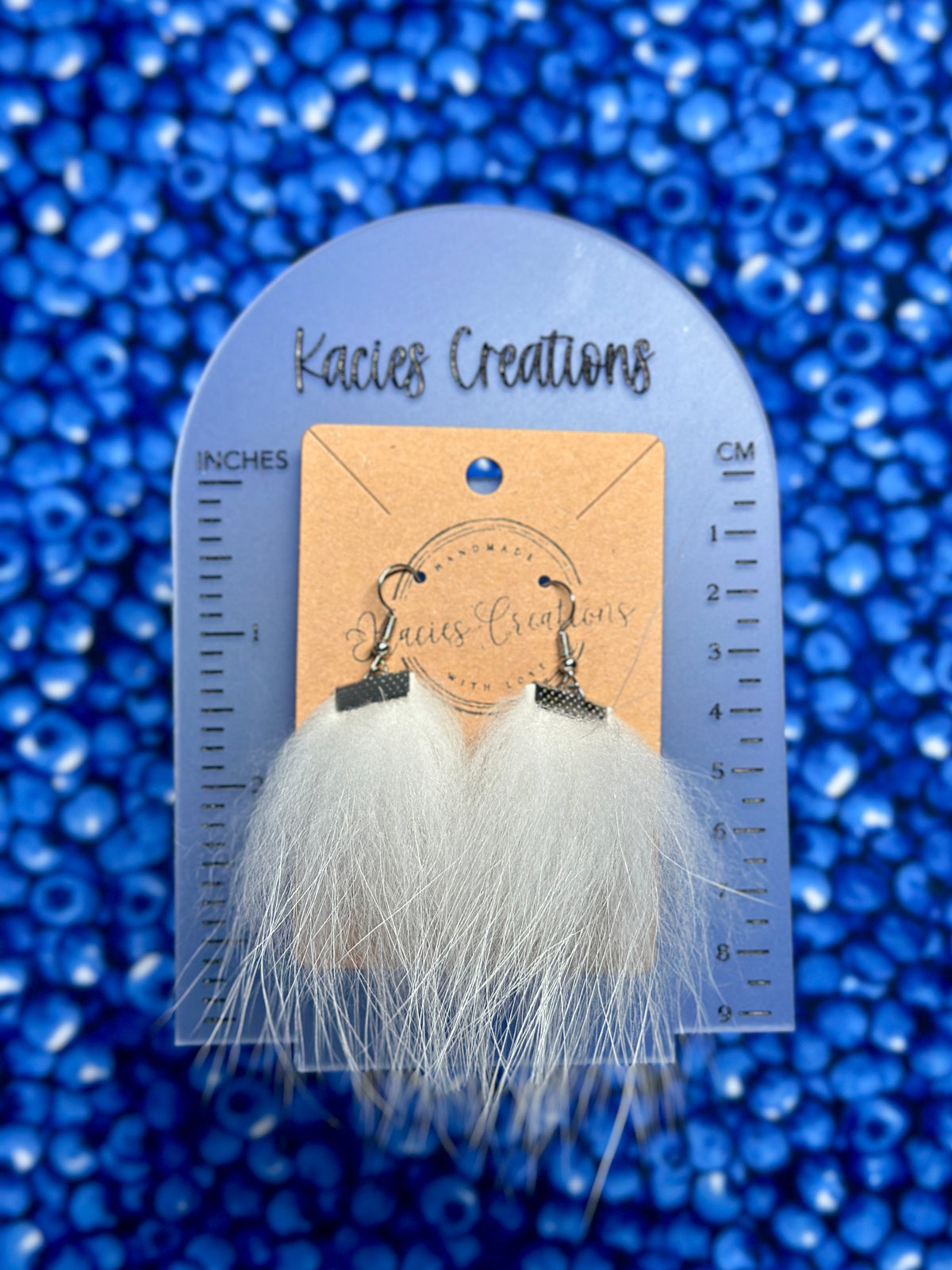 Fox fur earrings