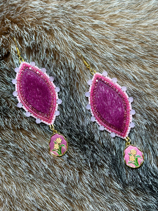 Sealskin + pendant earrings