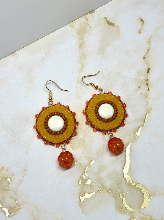 Ivory + Moosehide earrings