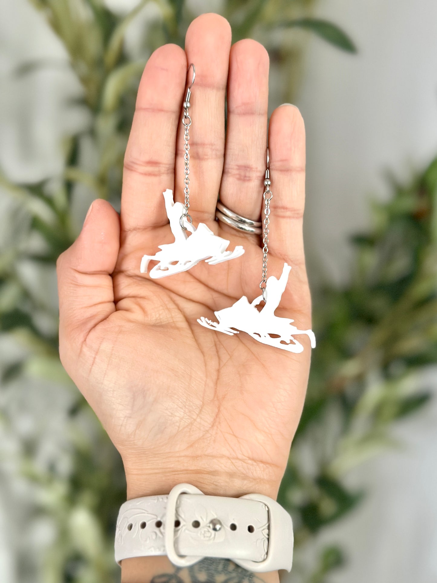 Snowmachine earrings