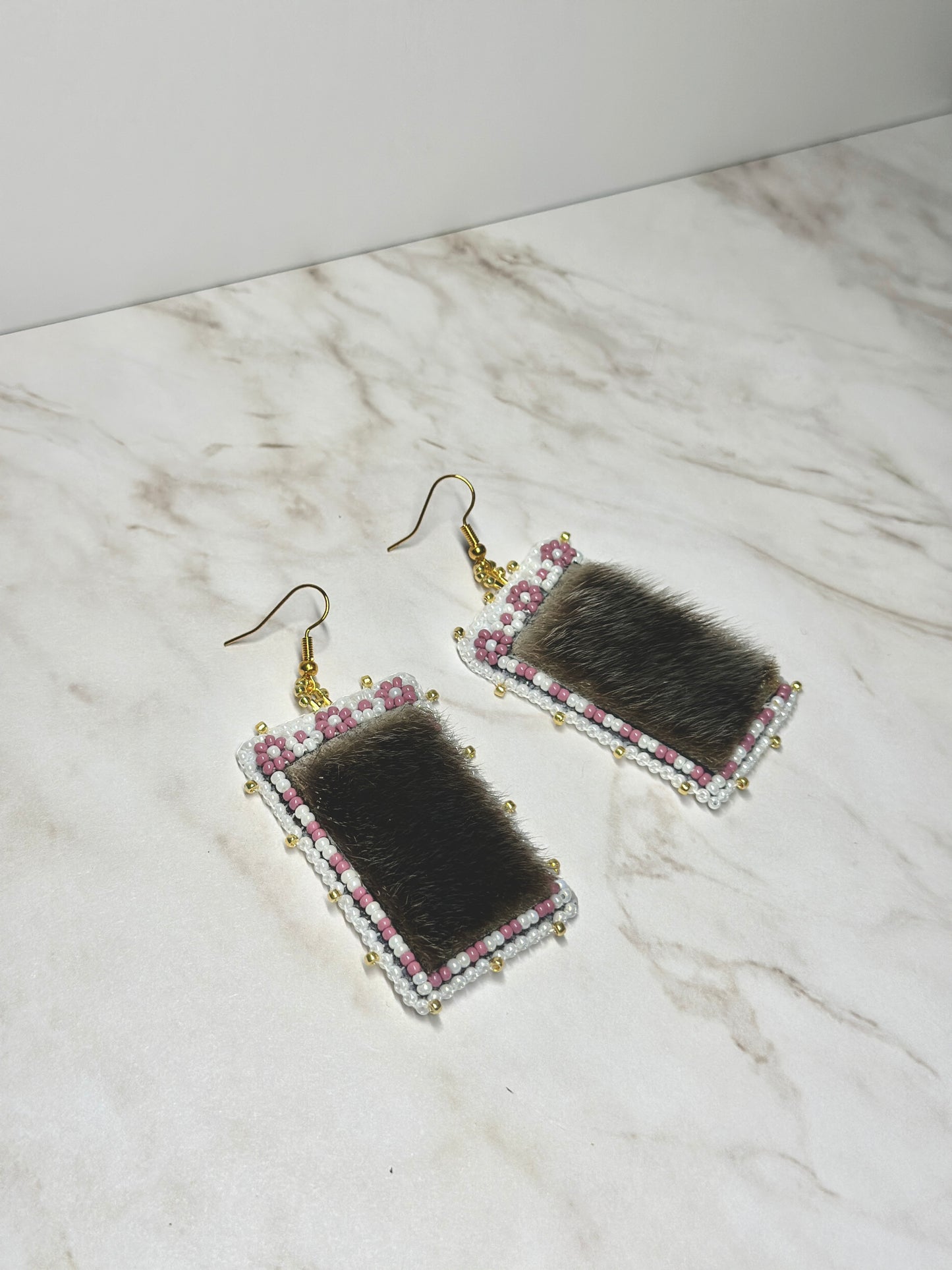 Seal skin earrings