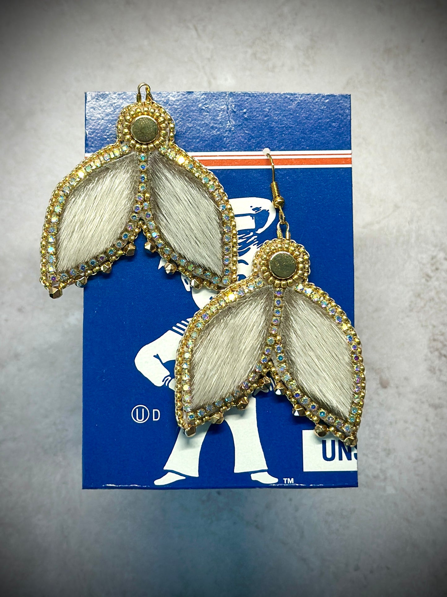 Seal skin earrings