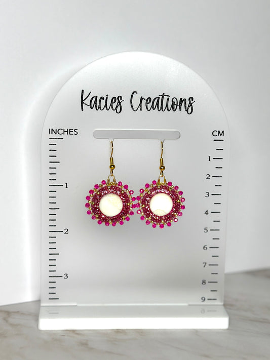 Beaded Ivory earrings