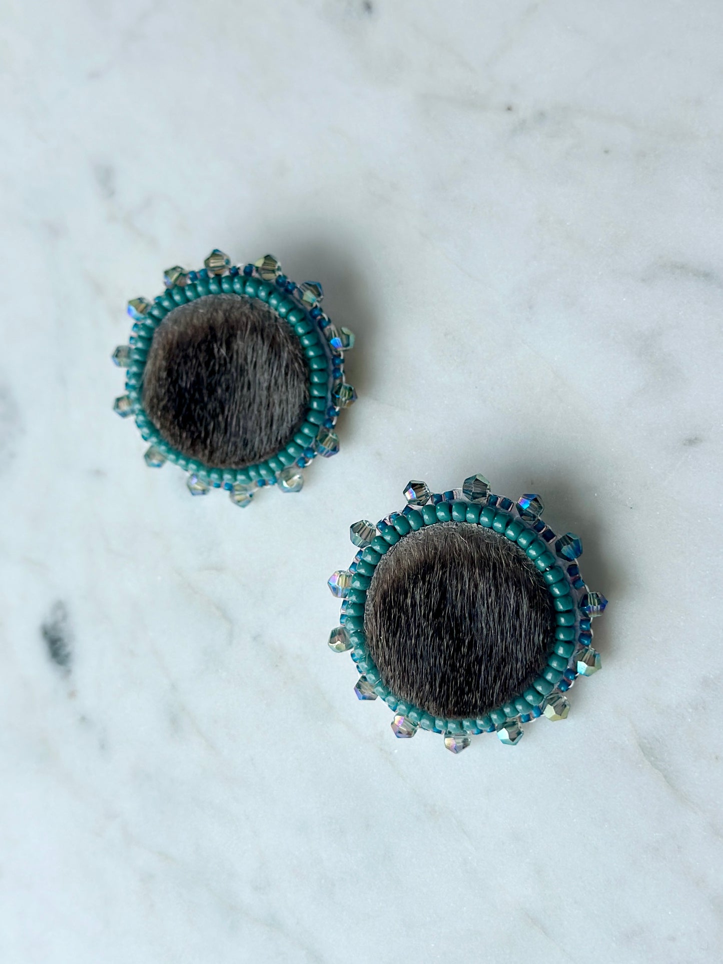 Seal skin earrings