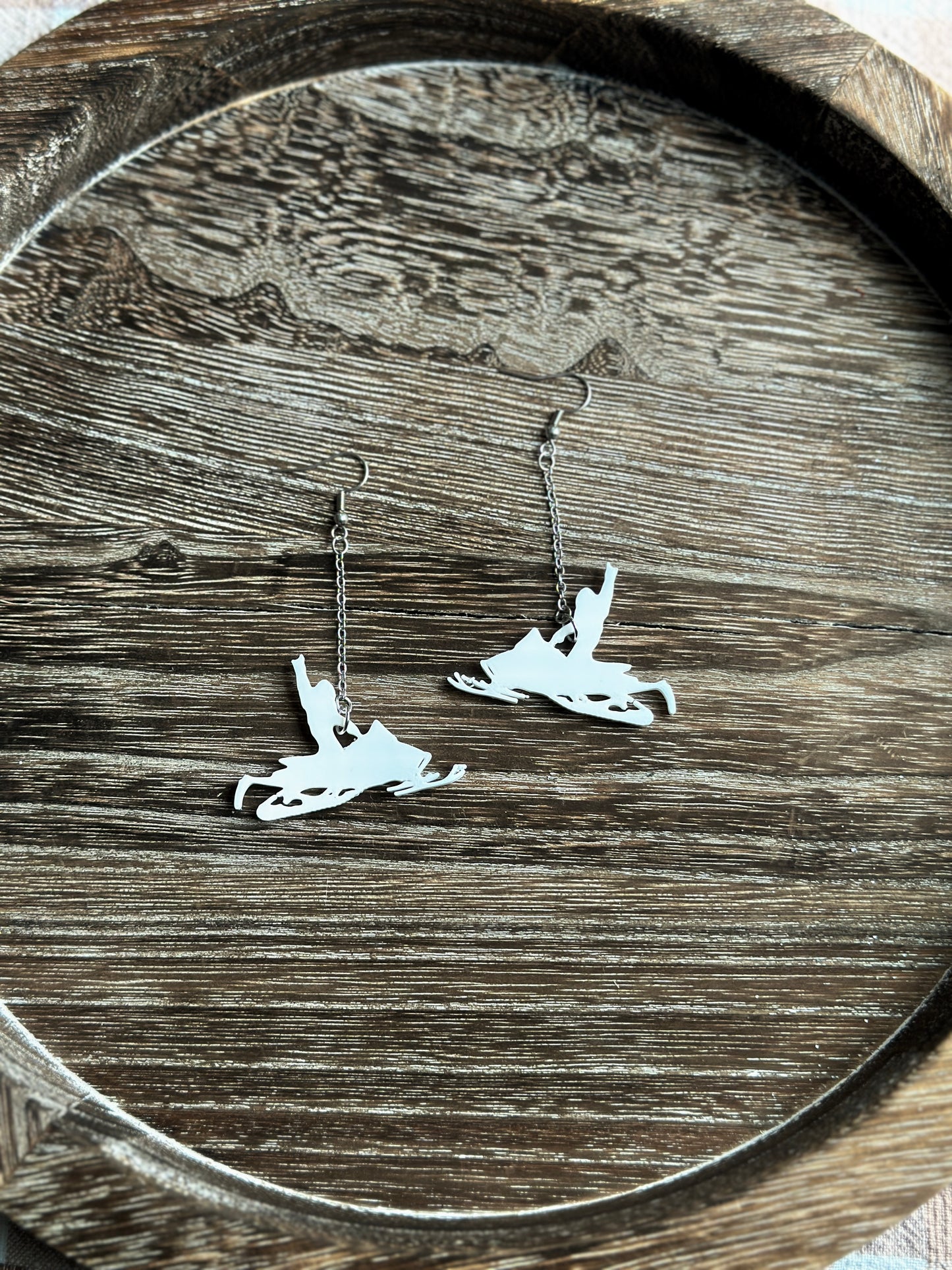Snowmachine earrings