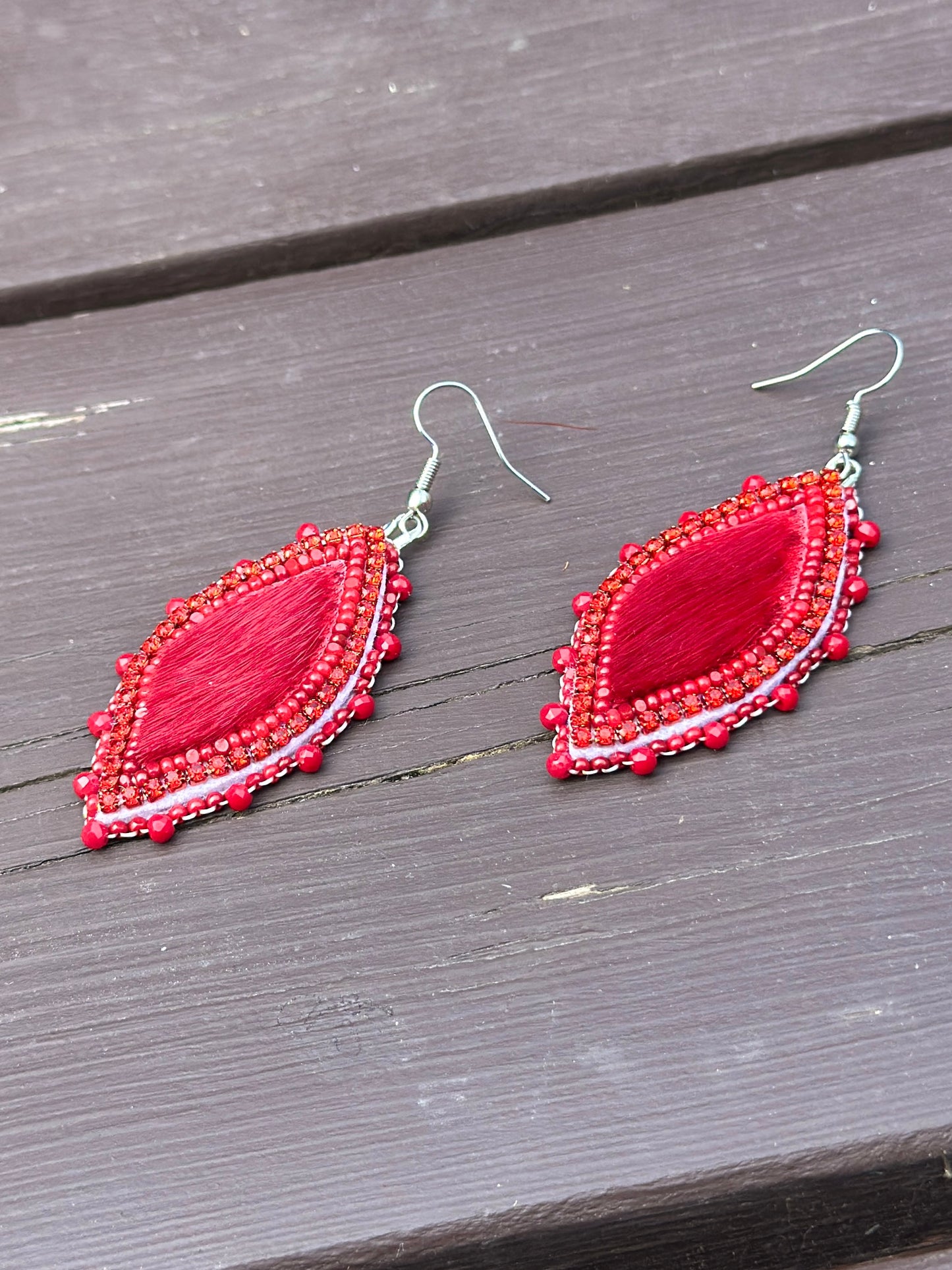 Seal skin earrings
