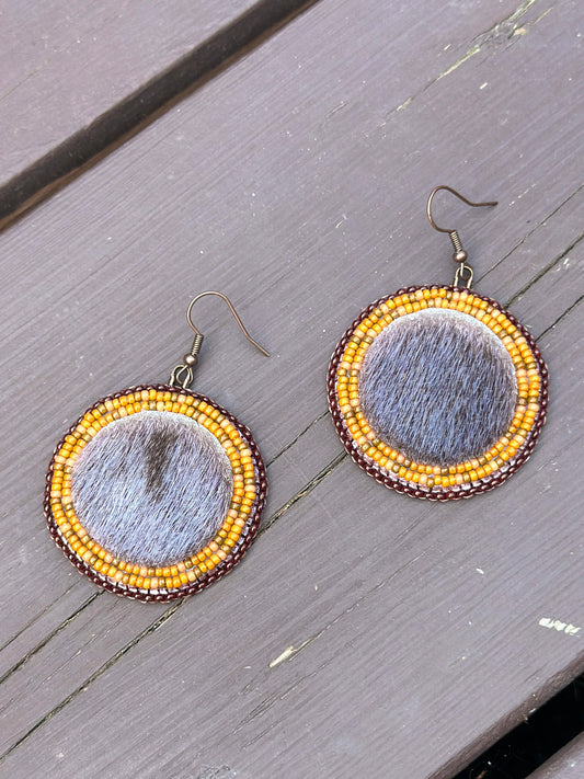 Seal skin earrings